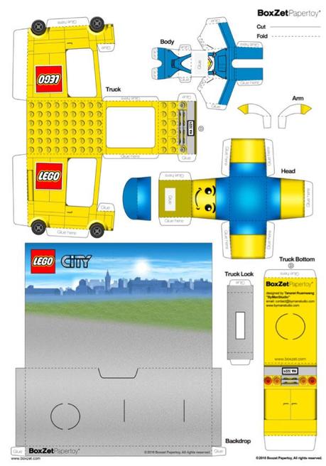 Papertoy LEGO Truck de BoxZet