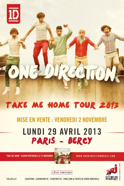 One Direction à en concert à Paris Bercy et à Amnéville en avril 2013