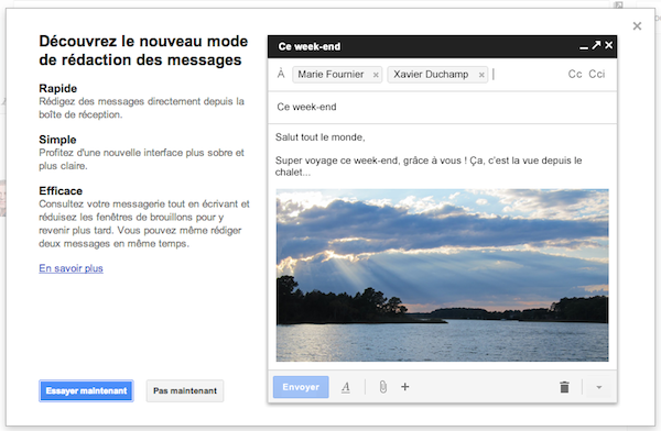 gmail redaction mail Gmail: avez vous essayé la nouvelle interface de rédaction de messages ?