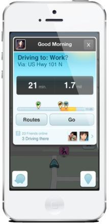 Waze, le GPS gratuit sur iPhone passe en version 3.5...