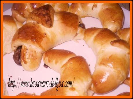 Croissants briochés au nutella et chaussons aux pommes