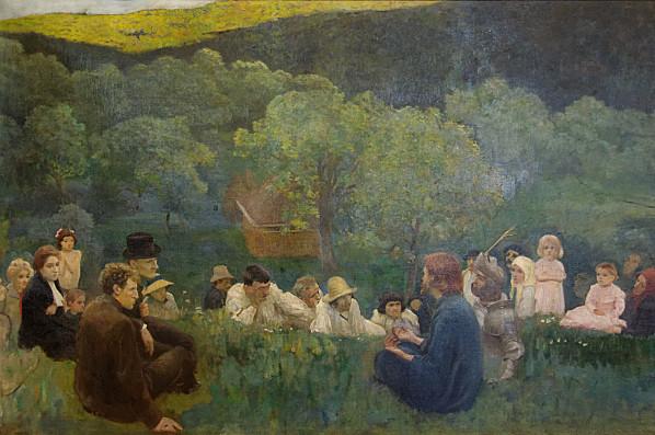 Karoly Ferenczy Sermon on the Mountain (1896)