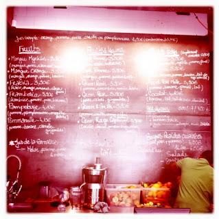 Jardin, bar à soupe et à jus