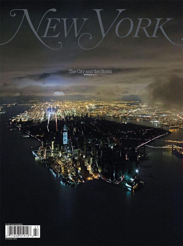 Incroyable photo de Manhattan en Une du New York Magazine
