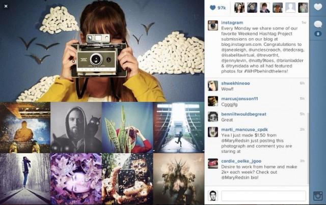 Instagram se dote de pages profils pour le web