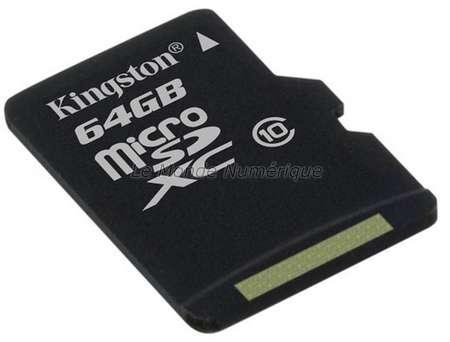 Carte mémoire MicroSDXC de 64 Go chez Kingston Digital