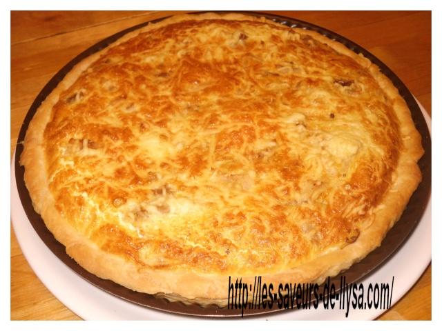 Quiche aux poireaux et au poulet