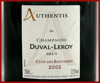Clos de Bouveries 2002 Duval-Leroy