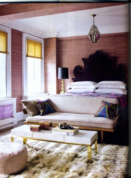 Tête de lit baroque violette Tête de lit baroque violette