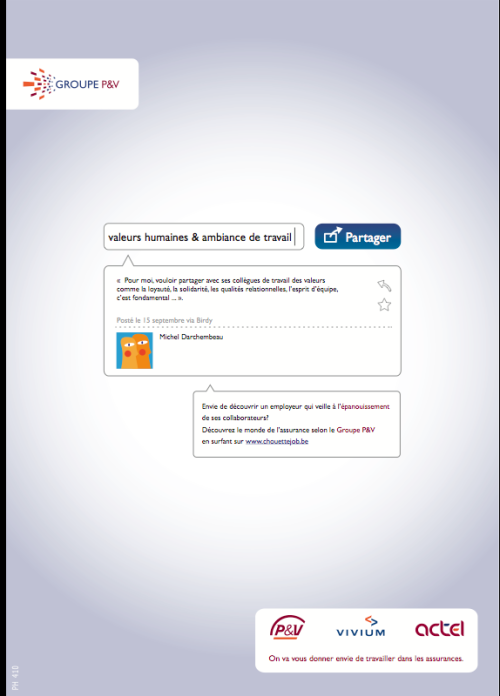 Audace et créativité pour la campagne Employer Branding du Groupe P