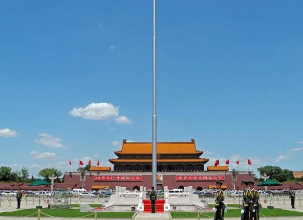 Place Tian'anmen - la rel�ve de la garde ou quelque chose comme ca