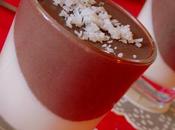 Panna cotta lait coco cacao l'agar agar dessert spécial diabétique