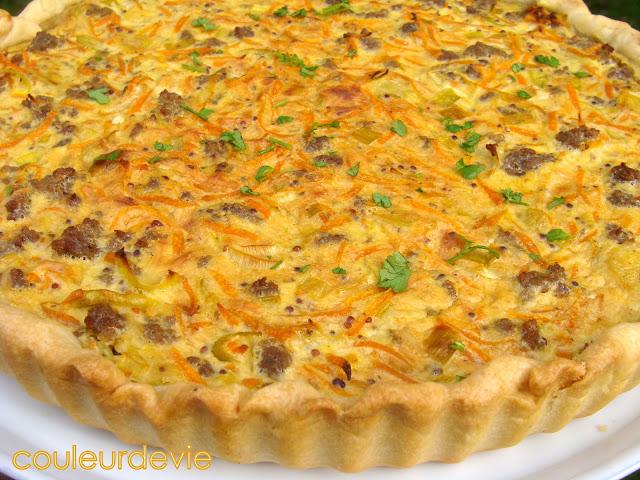 Quiche revisitée façon boeuf-carottes