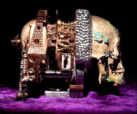 yama Un appareil photo fait avec un vrai crâne