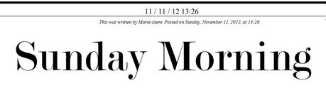 Intro Article Sunday Morning