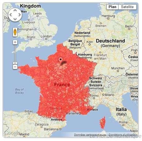 Free Mobile publie la carte de couverture de son réseau 2G/3G