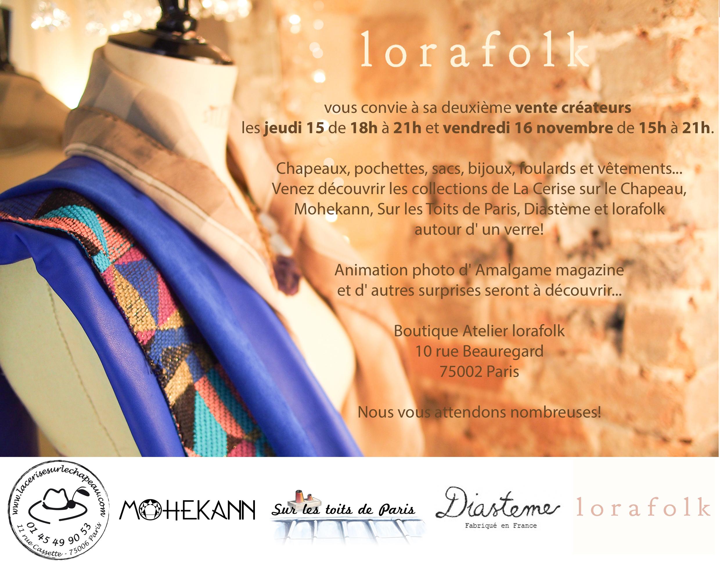 Vite une vente LoraFolk, Mohekann et beaucoup d'autres créateurs qu'on aime!