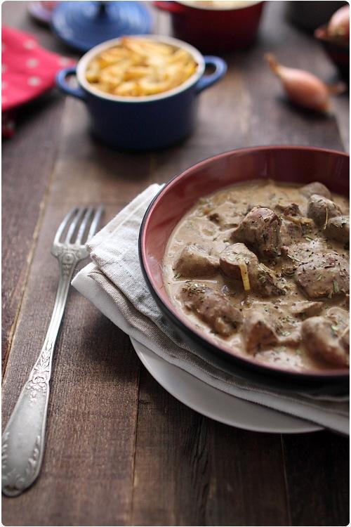 Rognons de boeuf à la moutarde et à lestragon