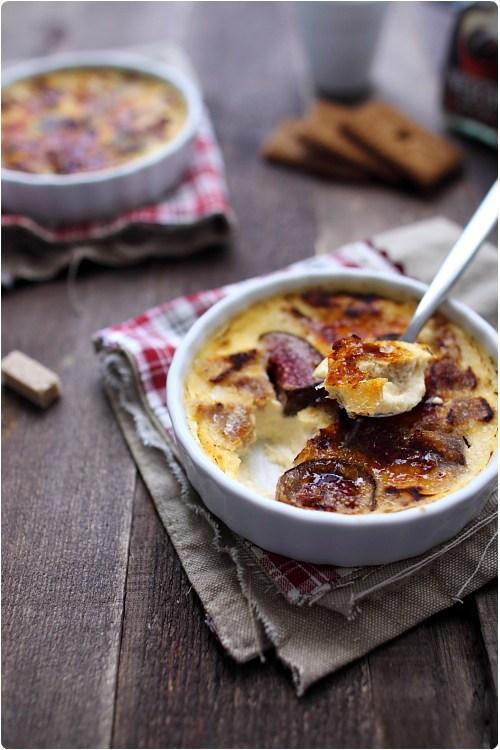 Crèmes brûlées au spéculoos et figues