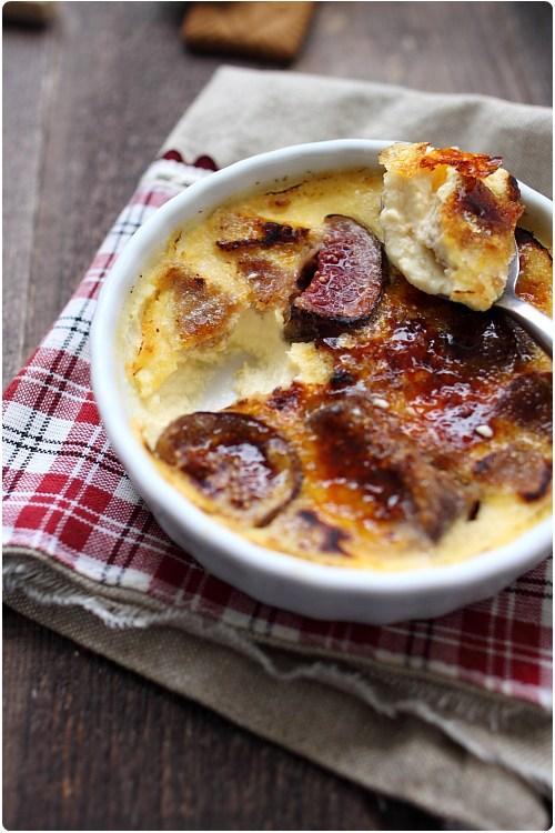 Crèmes brûlées au spéculoos et figues