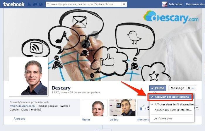 Capture d’écran 2012 11 13 à 07.17.12 Pages Facebook : comment activer les notifications de Pages