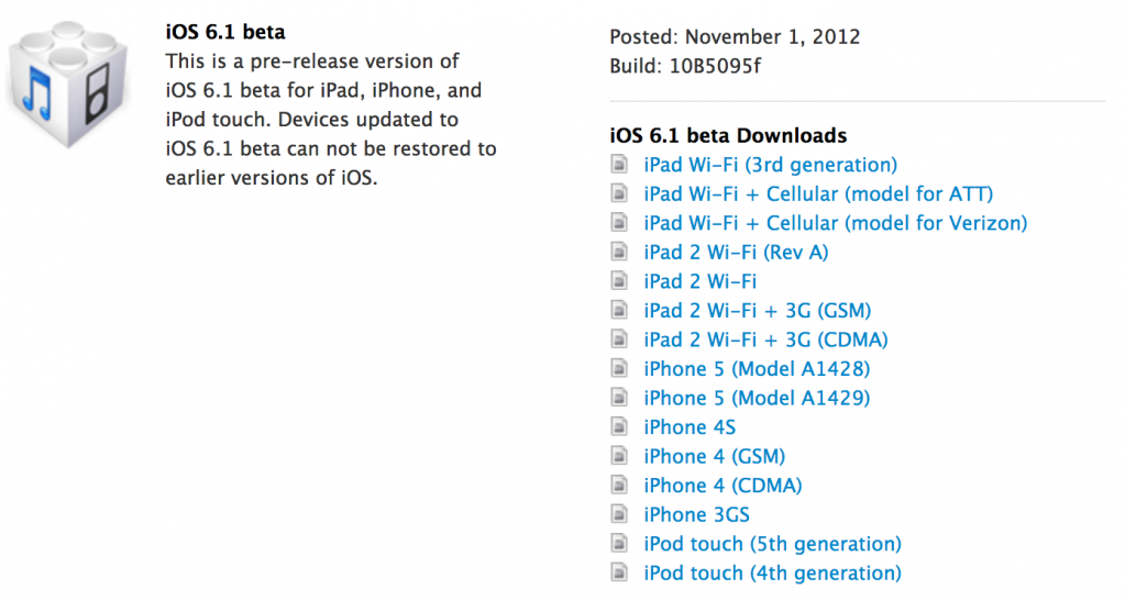 ios 6.1 beta 2