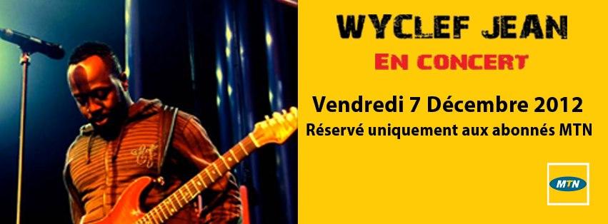 Wyclef Jean en concert a Abidjan le 7 Décembre 2012