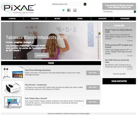 Site Web Pixae / Création et développement : Staminic