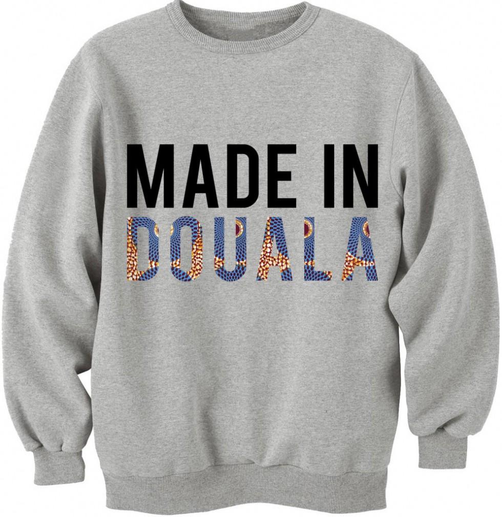 Shopping: sweats & t-shirts “Made In” (Bamako, Kinshasa, Douala, Dakar etc) en édition limitée.