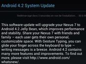 Mise jour Android pour tablette tactile Google Nexus