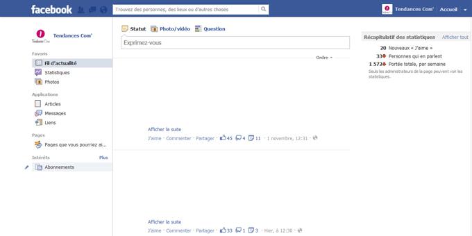 Création de la liste d'intérêt Facebook étape 1