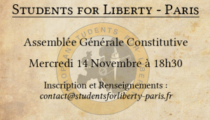 Lancement de Students for Liberty Paris aujourd'hui !