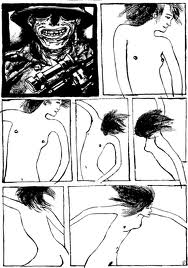 Edmond Baudoin et les sœurs Vargas, Une scène très différente se déroule derrière la cloison