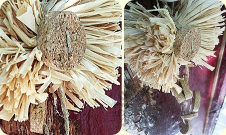 Pompon rafia - détails