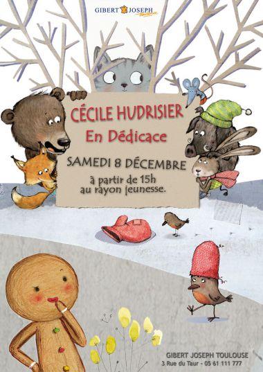 L'auteur toulousaine Cécile Hudrisier en dédicace au rayon jeunesse de Gibert Joseph Toulouse