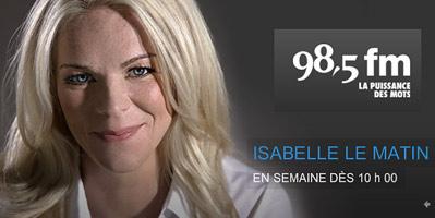 Le fondateur et PDG des Éditions Dédicaces, Guy Boulianne, fut l’invité de l’animatrice Isabelle Maréchal, à la radio 98,5 FM