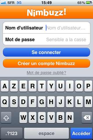 IMG 0099 Application iPhone : Nimbuzz.