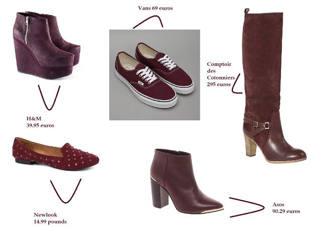 SHOPPING LIST: EN NUANCES DE BORDEAUX ET D'AUBERGINE