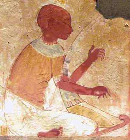 Harpiste assis en tailleur (Nakht)