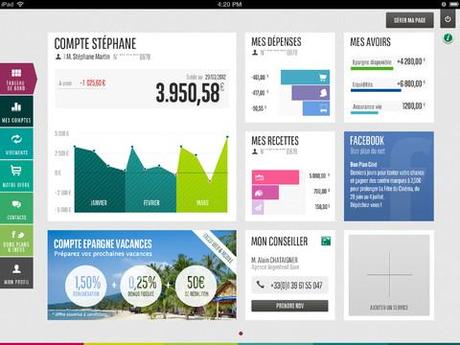 Mes Comptes sur iPad