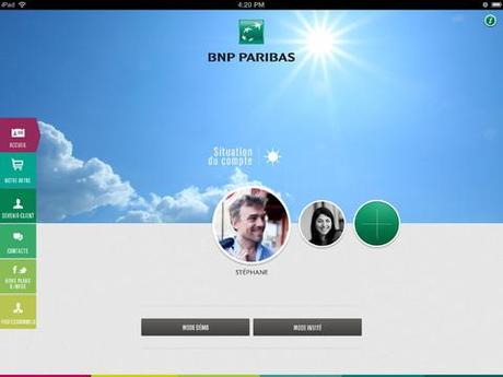 Mes Comptes sur iPad