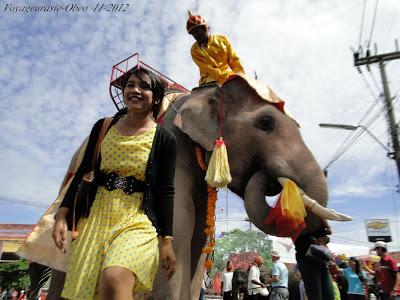 Surin, festival des éléphants 2012 Le banquet [HD]