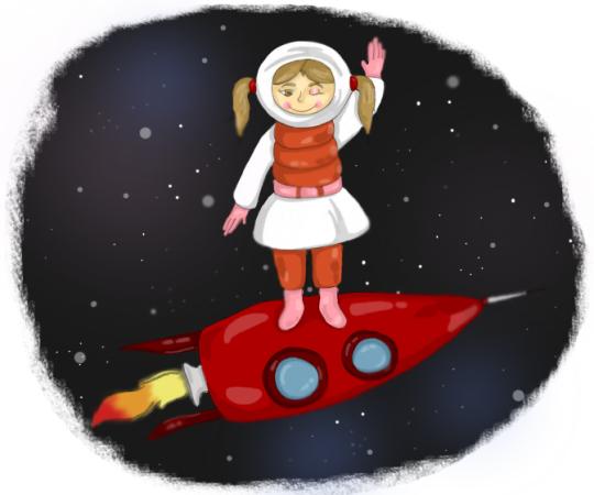 Sarah et son voyage dans l’espace