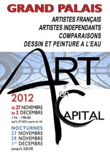 Du 27 novembre au 2 décembre 2012, 2 000 artistes exposent dans le cadre d’Art en Capital sous la nef du Grand Palais.