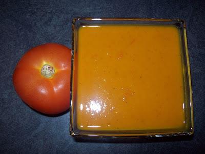 Soupe tomate, potimarron et curry