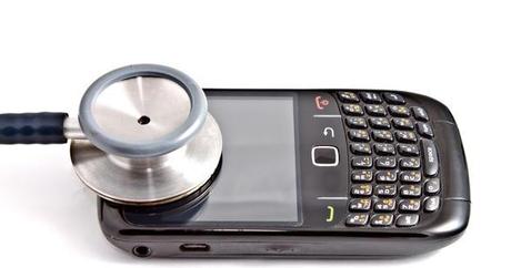 téléphone mobile avec un stréthoscope
