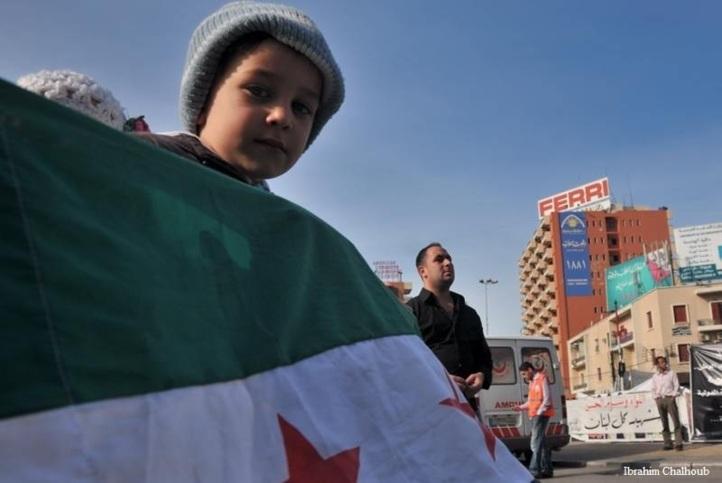 Petit manifestant! Photo (C) Ibrahim Chalhoub