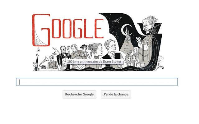 Google Doodle: 165 ième anniversaire de Bram Stocker