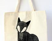 Blushing Fox Tote Bag by Gingiber