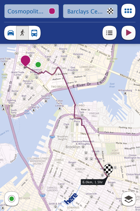 HERE Maps, l’application Plan développée par Nokia dispo gratuitement